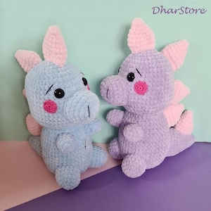 Dinosaur Comforter, Dinosaur lovey, Dinosaur pattern tutorial, Crochet lovey, Crochet dinosaur pattern, Amigurumi lovey pattern