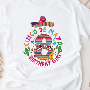 Personalized Cinco de Mayo Birthday Shirt, Birthday Boy and Birthday Girls T-Shirt, Custom Fiesta Birthday Shirt, Funny Cinco de Mayo Kids
