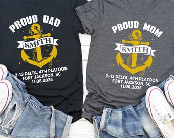 Personalized Military Graduation T-Shirt, Proud Army Family Shirt, US Army Tee, Bootcamp Graduation Sweatshirt, Matching Proud Family Tee