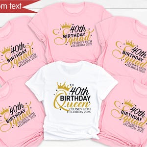 Personalized Birthday Queen Shirt, Birthday Squad Shirts, Birthday Shirt Women, Matching Birthday Party Shirt, Birthday Group T-shirt