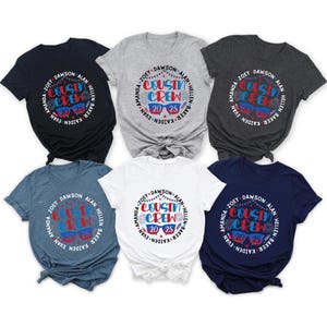 Personalized Cousin Crew 4th Of July Shirt, Cousin Crew Matching Tee,  Cousin Holiday Tee, Family Cousin Gifts, Memorial Day Gift