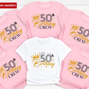 Kundenspezifisches 50. Geburtstag Crew Shirt, Drehen 50 Shirt, Fabelhaftes 50 Shirt, Hallo 50 Shirt, es ist mein 50. Geburtstagsgeschenk Passendes Geburtstag Shirt