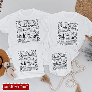 Personalized Family Lake Vacation Shirt, Family Lake Trip Camp Tees, Custom Group Name and Location Camping Shirt, Custom Family Lake Trip