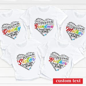 Customized Autism Family Shirt, Atuism Family Squad Shirt, Family Autism Awareness Shirt, Autism Awareness Family Matching Shirts