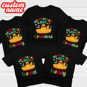 Personalized Sombrero Birthday Shirt, Custom Mexican Family Birthday Shirt, Cinco De Mayo Birthday Shirt, Fiesta Birthday Tee, Mexican Party