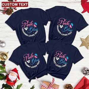 Personalized Pink or Blue Shirts, Custom Gender Reveal Family Matching Shirts, Gender Reveal Party, Baby Gender Reveal, Team Boy Girl Shirts