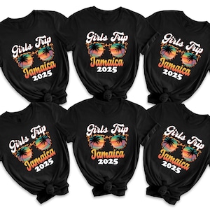 Gepersonaliseerde reisshirt voor meisjes, shirts voor aangepaste locatie, aangepaste shirts voor meisjesreis 2025, bijpassende T-shirts voor meisjesvakantieweekend, bijpassende T-shirts voor meisjes