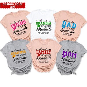 Personalized Proud Family of 2025 Graduate Shirt, Custom Family Graduation Shirts, 2025 Senior Family Tee, Proud Graduate Family