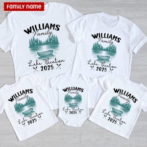 Custom Family Lake Vacation 2025 Shirt, Camping Lake Trip Shirts, Custom Camp Crew Tee, Lake Trip Family Matching shirt, Summer Vacation Tee