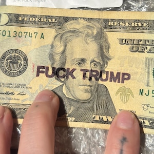 Queer owned small business* Fuck Trump Self-Inking Rubber Stamp -Anti Trump Gift Funny Political Protest Stamp Resistance Activism Black Ink