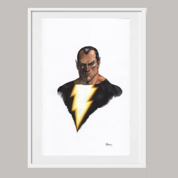 Black Adam - LIMITED EDITION PRINT - Gods and monsters series 2, 11 x 17 inches.