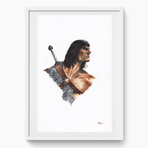 Conan - ORIGINAL FINE ART - Gods and monsters series 2 - Gouache on Bristol, 11 x 17 inches.