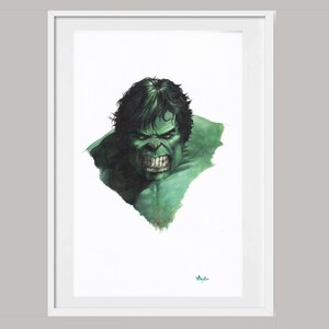 The Incredible Hulk - LIMITED EDITION PRINT - Gods and monsters series 2, 11 x 17 inches.