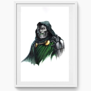 Dr Doom - ORIGINAL FINE ART - Gods and monsters series 2 - Gouache on Bristol, 11 x 17 inches.