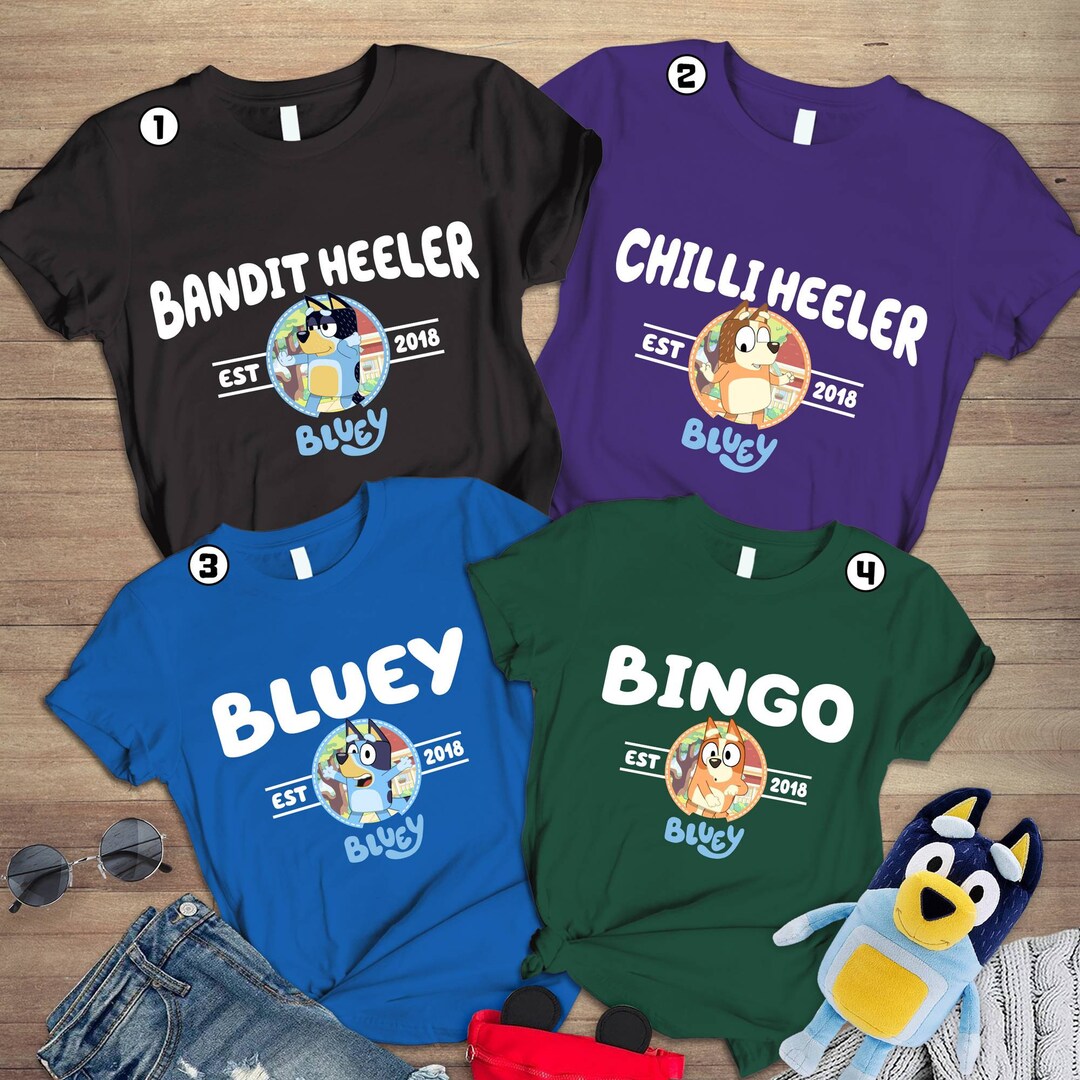 Bandit Heeler Bluey Tshirt Chilli Heeler Shirt Bluey and Etsy