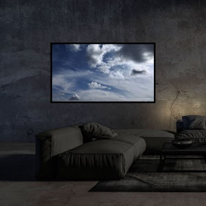 Samsung Frame TV Art, Sturmwolken fotografieren, hochwertige Kunstwerke für Samsung Frame TV, Sturmwolken Sofortiger digitaler Download, Fotokunst