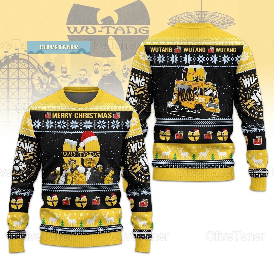 Wu Tang Ugly Christmas Sweater Wu Tang Band Sweater Wutang Etsy Wu Tang Christmas Sweater