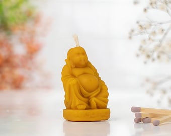 Beeswax Buddha Candle: Organic Home Decor Gift