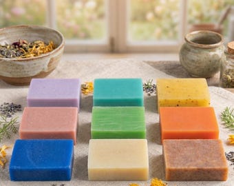 Artisan Scented Vegan Soap Bars: Handmade Natural Soaps, Scented Gift Set