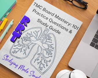 Guide d'étude des voies respiratoires, guide d'étude de l'examen TMC, 101 questions de test (téléchargement numérique)