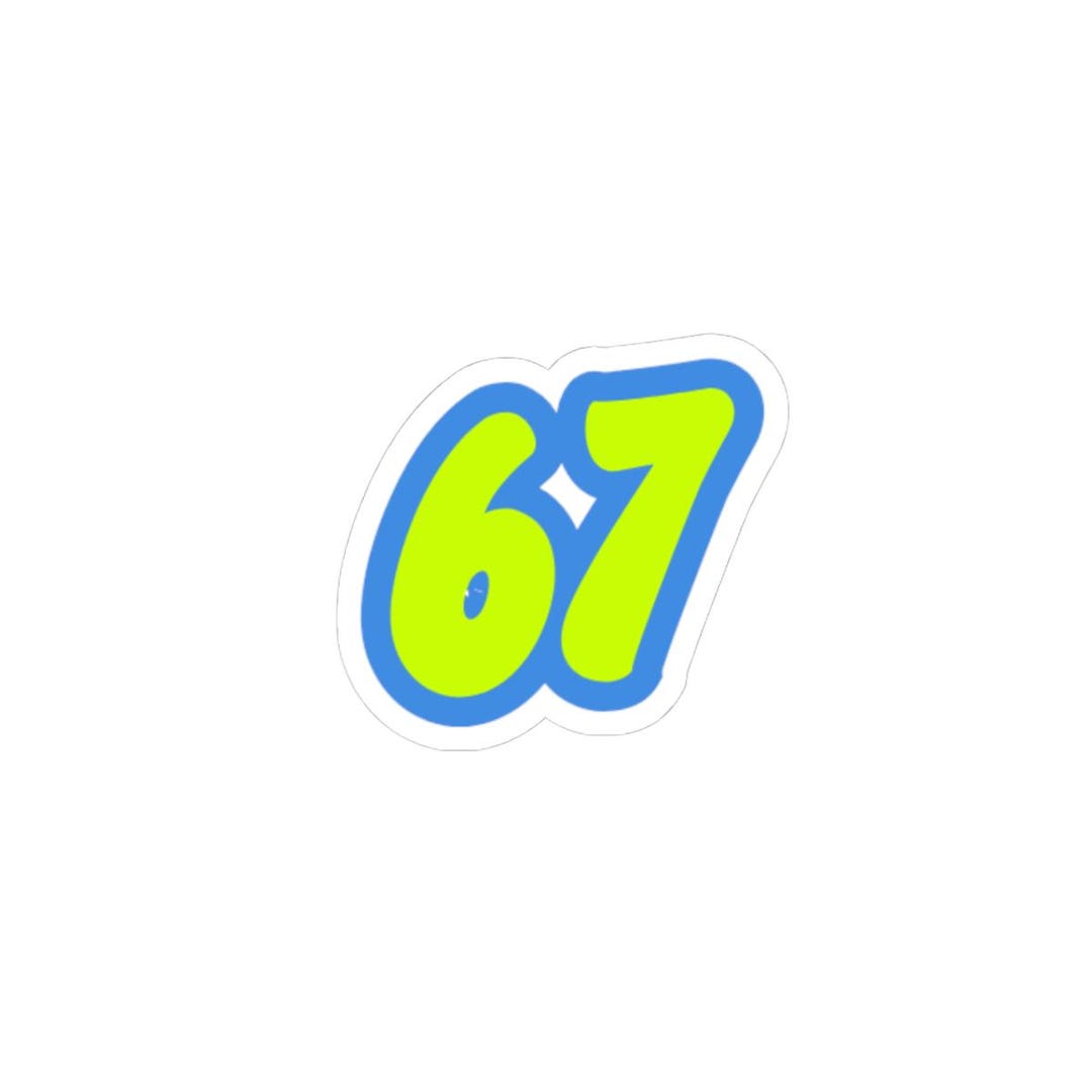 67 Vinyl Sticker, Tiktok Viral, Laptop and Water Bottle Decal - Etsy
