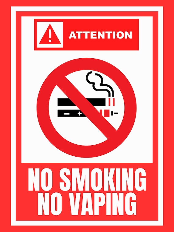 NO Smoking Sign, No Vaping Sign, Digital Download - Etsy Ireland