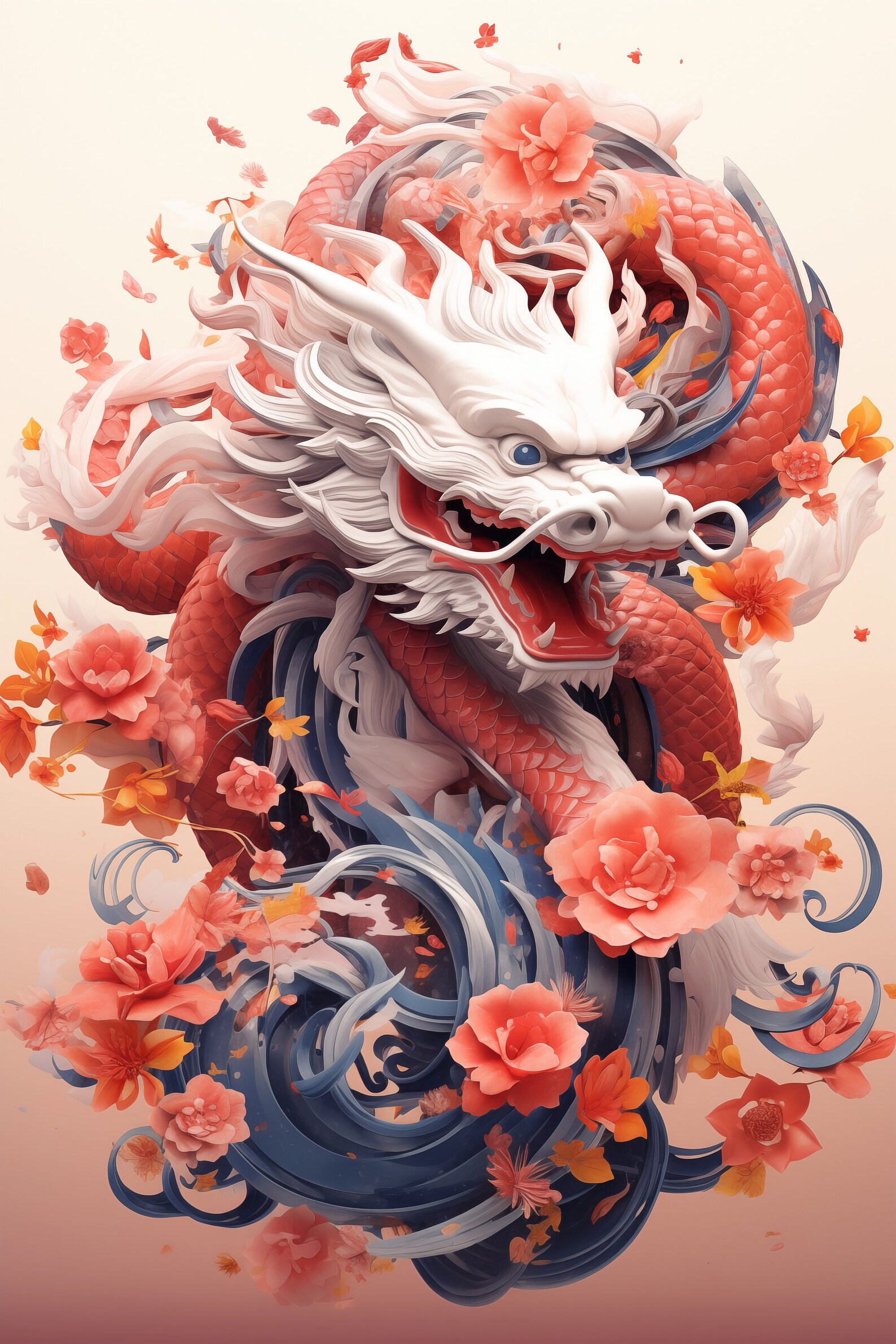 Year of the Dragon Art I Printable Dragon Art I Dragon Artwork I Year