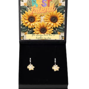 Pendientes girasol pendientes girasol regalo para una mejor amiga