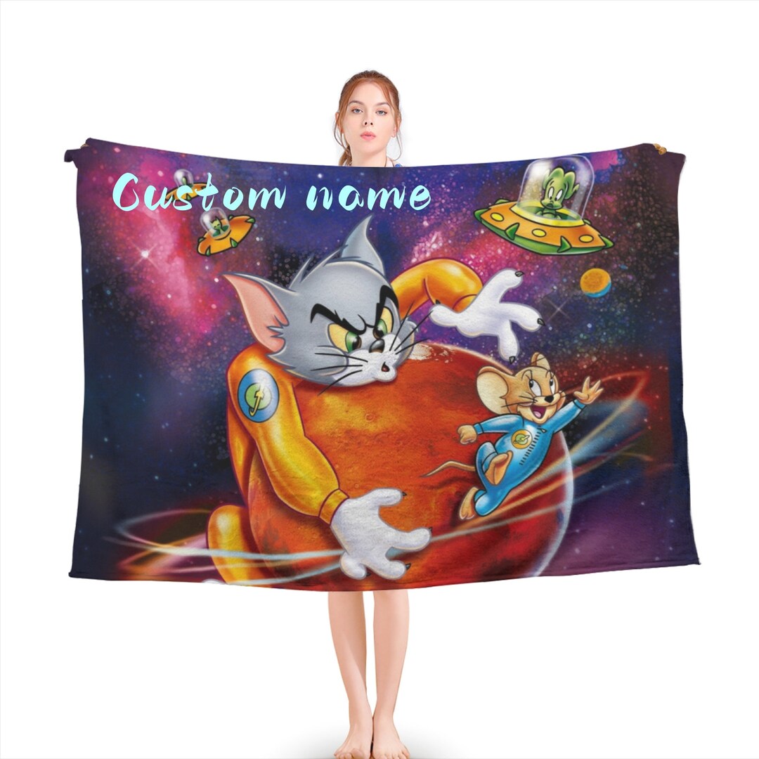 Tom and Jerry Personalized Name Blankets Custom Throw Blanket Etsy
