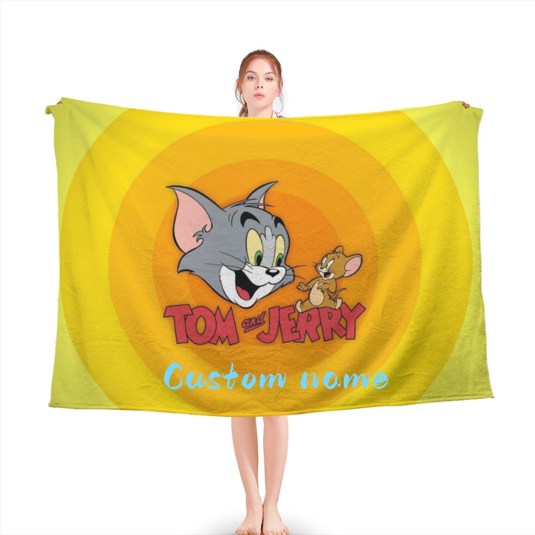 Tom and Jerry Personalized Name Blankets Custom Throw Blanket Etsy