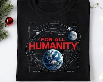 Artemis II For All Humanity T-Shirt, NASA Space Mission Graphic Tee (Digital Download)
