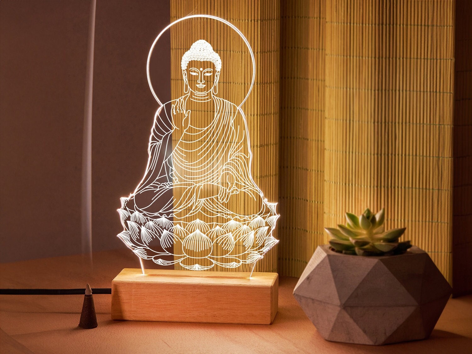 Lampe De Chevet Religion Décoration Meditation Yoga Relaxation Zen