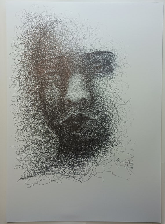 Ballpoint Pen Drawing on Paper