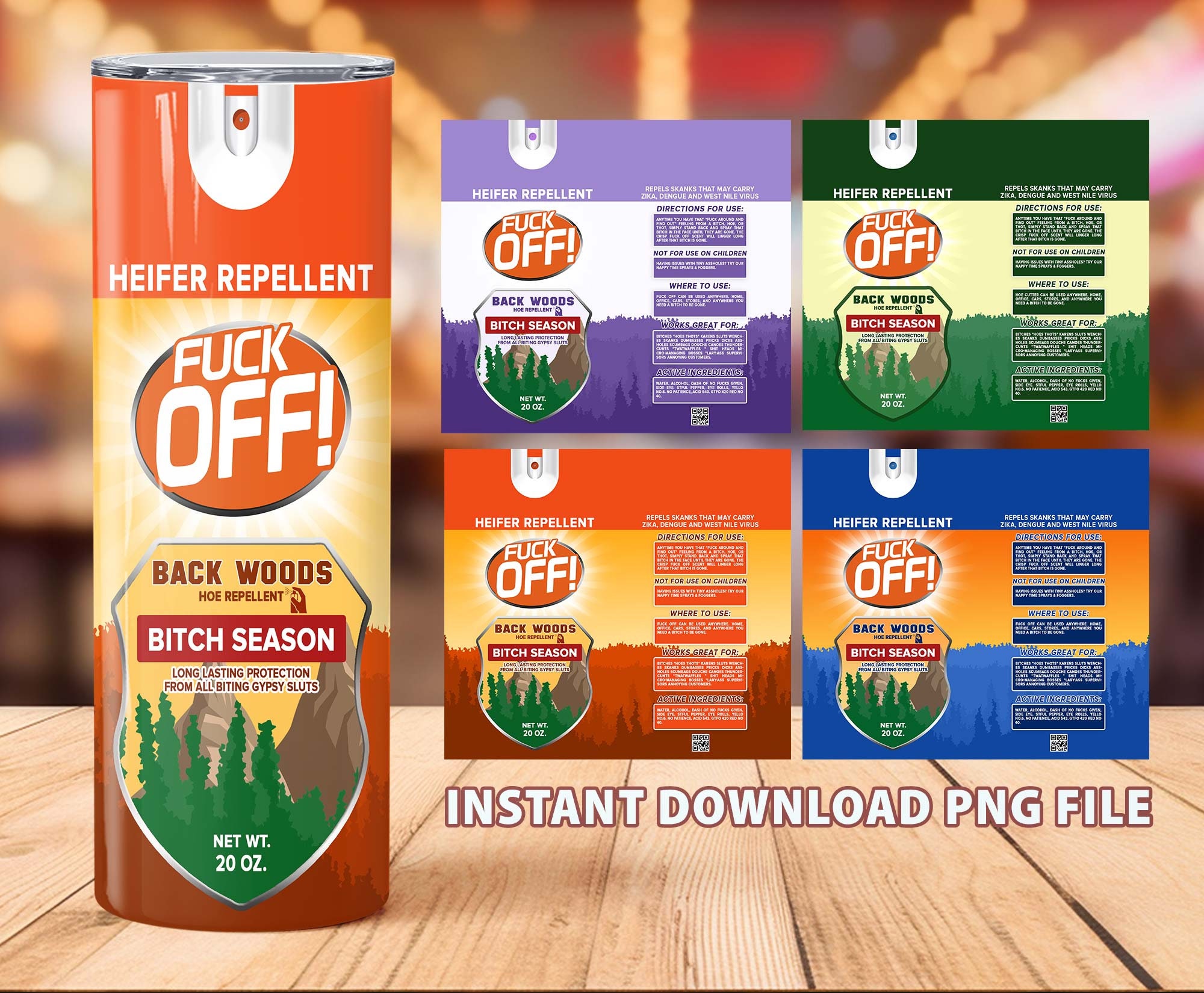 FCK OFF Spray Original Png Tumbler Bundle FCK Spray Tumbler Etsy