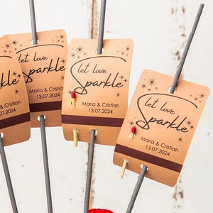 Personalized Sparklers Tags for wedding,Sparklers Tags For Wedding,Wedding Sparkler Tags With Match Tape