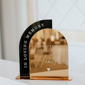 In Loving memory Wedding Sign, Gold Wedding Memorial Sign,In Loving Memory of Those Forever in OurHearts,Wedding Memory Table Decor