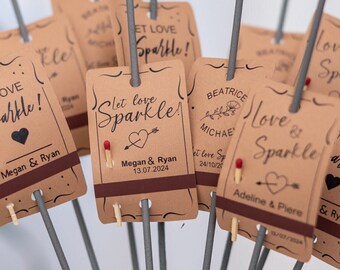 Personalized Sparklers Tags for wedding ,Sparklers Tags For Wedding,Wedding Sparkler Tags With Match Tape-Personalized Fireworks Labels