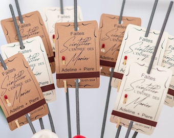 Sterretjes-tags voor bruiloft, gepersonaliseerde sterretjes-tags voor bruiloft, bruiloft-sterretje-tags met matchtape