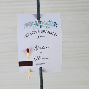 Sparklers Tags For Wedding,Personalized Sparklers Tags for wedding ,Wedding Sparkler Tags With Match Tape