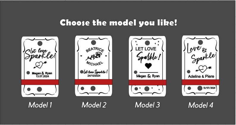 Personalized Sparklers Tags for wedding ,Sparklers Tags For Wedding,Wedding Sparkler Tags With Match Tape-Personalized Fireworks Labels image 6