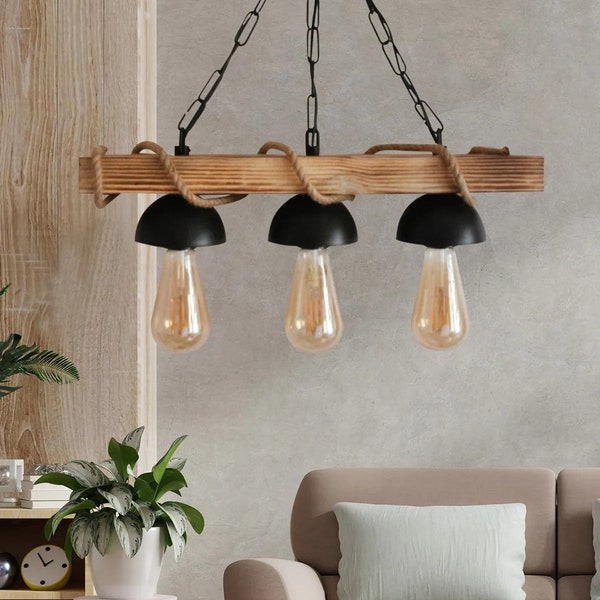 Ceiling light Living room Lighting Modern ceiling lamp Decorative ceiling light Lounge lamp Home decor Wooden Chandelier