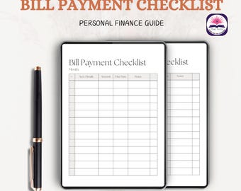 Simple Bill Payment Tracker, Monthly Expense Tracker, Budget Planner, Bill Organizer, Personal Finance Log, Expense Management.