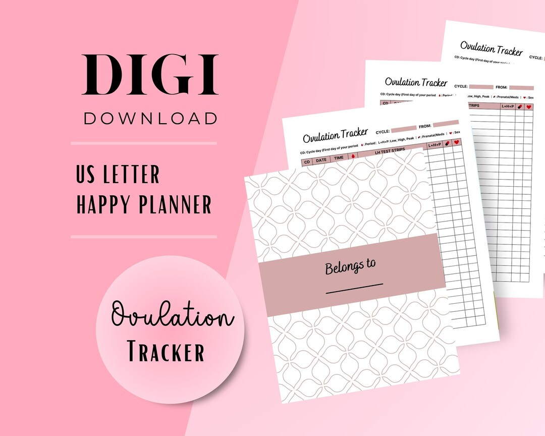 Ovulation Tracker Ovulation Journal Ovulation Test Strip Etsy