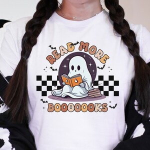 Teacher Halloween Shirt, Halloween Teacher, Read More Books, Spooky Teacher Ghost Shirt, Teacher Teams Shirt, Halloween Party, Vintage Shirt
