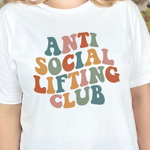 Anti Social Lifting Club Pump Cover Shirt, Gym Tee, Fitnesskleding, Oversized T-shirt, Trainingskleding, Fitness Motivatie, Leuke Trendy Gym