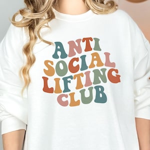 Anti Social Lifting Club Pump Cover Crewneck, Gym Sweater, Fitnesskleding, Oversized T-shirt, Trainingskleding, Fitness Motivatie, Leuke Gym