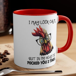 I May Look Calm But In My Head, lustige 11 Unzen Keramik Kaffeetasse, Mitarbeiter Geburtstagsgeschenk, sarkastisches Geschenk, Boss Lustige Tasse Weihnachten Geschenkidee