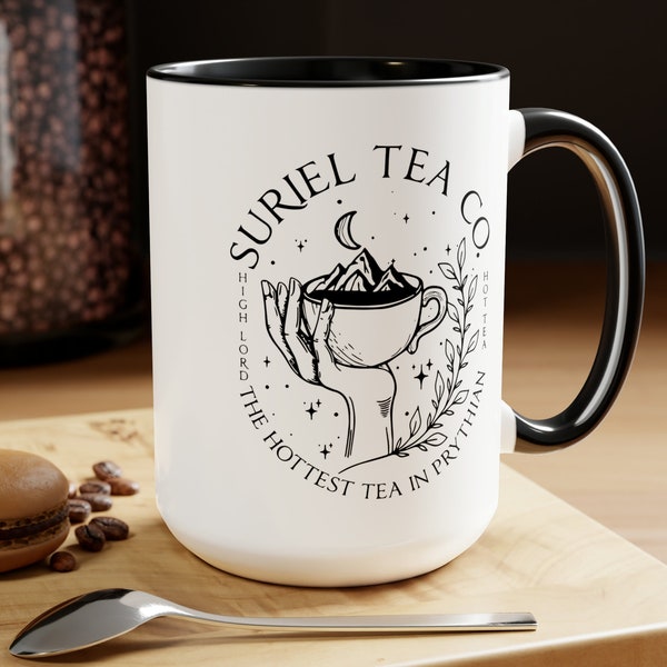 Suriel Tea Co Banned Books Mugs, Unisex Bibliophile Bookish Booktok SJM Acotar Mug, Reading Crew Librarian Cup Book Lover Gift for Coffee