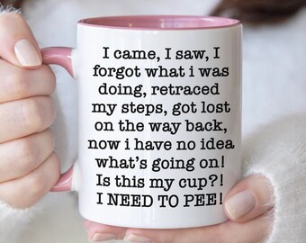 I Came I Saw I Forgot What I Was Doing Coffee Mug, Senior Citizen Mug, Old People Mug, Sarcastic Coffee Mug, Work Mug, Funny Retirement Gift