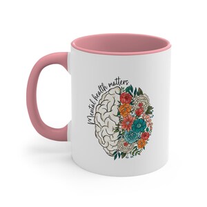 Mental Health Matters Mug, Mental Health Awareness Gift Inspirational Women Mental Health Minority Anxiety Crewneck Depression, Cont;nue image 3